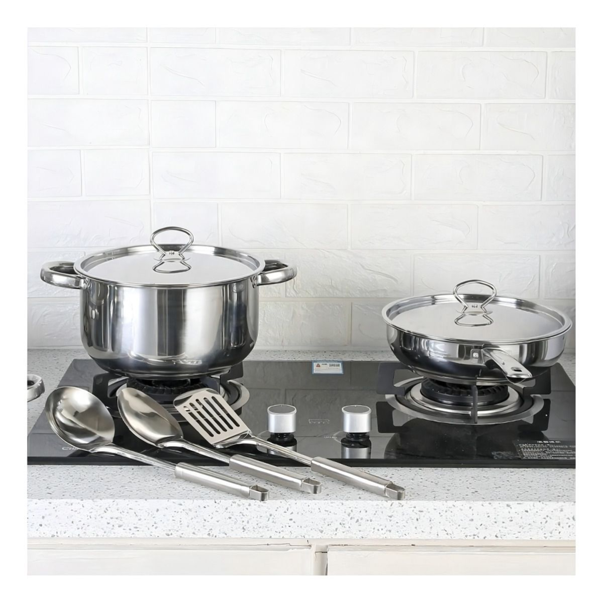 Juego De Ollas En Acero Inoxidable